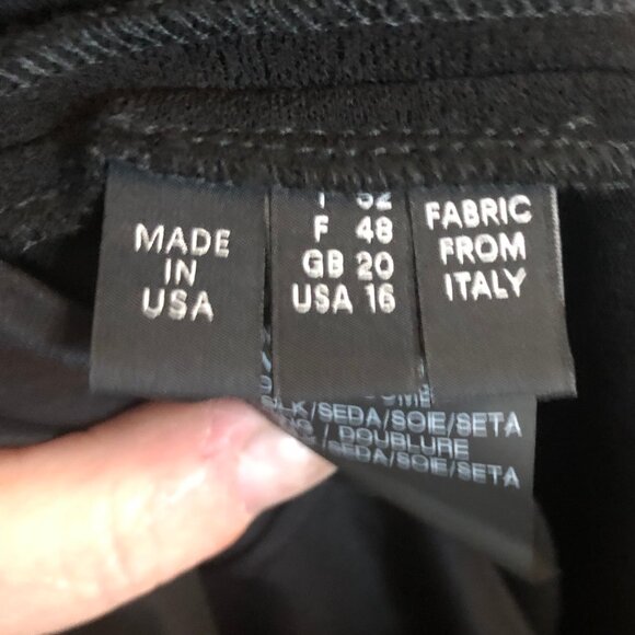 Derek Lam New York - Black V-neck Elastic Waist Midi Dress w/ Satin Hem, 16 - Picture 3 of 10